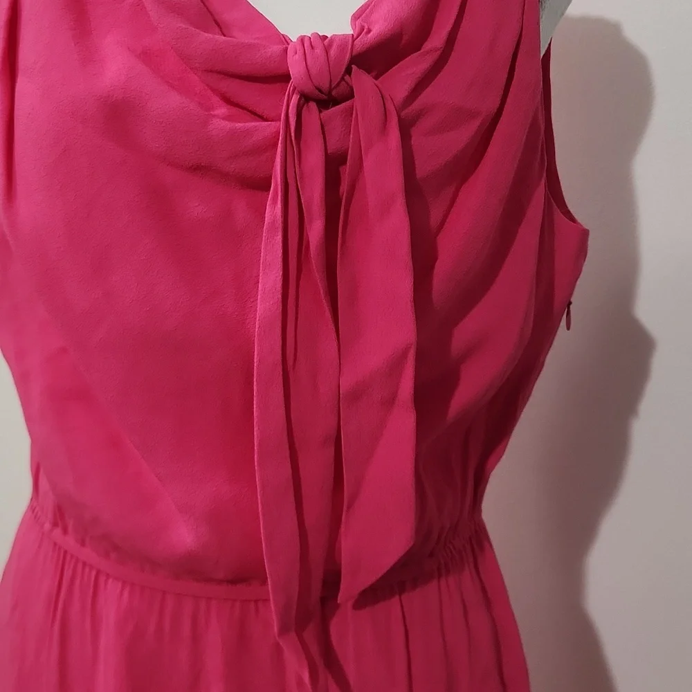 Kate Spade Look For The Silver Lining Dalene Dress Pink Red Trim Womens 10